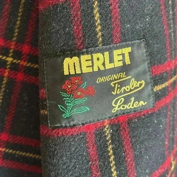 🔥Merlet Original Tiroler Loden🔥 | Vintage 100% wool black coat made in Italy - Picture 9 of 11